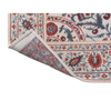 Sanderson Anthos Floral Rug Red Indigo with a PET and latex baking