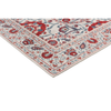 Sanderson Anthos Floral Rug Red Indigo flatweave pile rugwith a bordered design