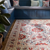 Sanderson Anthos Red Indigo Rug – Elegant Damask Traditional Rug