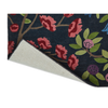 Sanderson Foraging Floral Rug Indigo with a cotton and latex backing