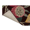 Sanderson Jackfruit Floral Rug Cherry Alabaster with a cotton and latex backing