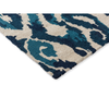 Sanderson Kasuri Outdoor Abstract Rug Indigo hand-tufted rug with a loop pile
