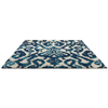Sanderson Kasuri Outdoor Abstract Rug Indigo perfect fit for indoor and outdoor use