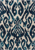 Sanderson Kasuri Outdoor Abstract Rug Indigo picture of the rug abstract design