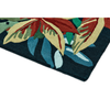 Sanderson Robins Wood Floral Rug Forest Green handtufted wool rug with a cut pile