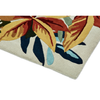 Sanderson Robins Wood Floral Rug Russel Brown handtufted wool rug with a cut pile