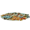 Sanderson Robins Wood Floral Rug Russle Brown Round perfect for any living space