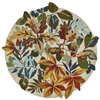 Sanderson Robins Wood Floral Rug Russle Brown Round picture of the rug floral design