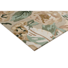Sanderson Rose & Peony Floral Rug Birch hand-tufted wool rug with a cou & loop pile