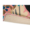 Sanderson Rose & Peony Floral Rug Cerise with a cotton and latex backing