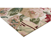 Sanderson Rose & Peony Floral Rug Red hand-tufted wool rug with cut & loop pile