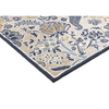 Sanderson Shalimar Floral Rug China Blue hand-tufted wool rug with a bordered design