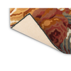 Sanderson Stapleton Park Floral Rug Navy/Burnt Orange with a cotton and latex backing