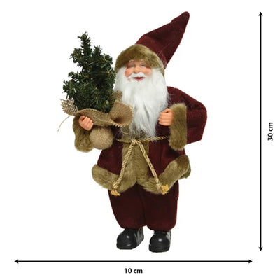 Figurine Santa With Tree