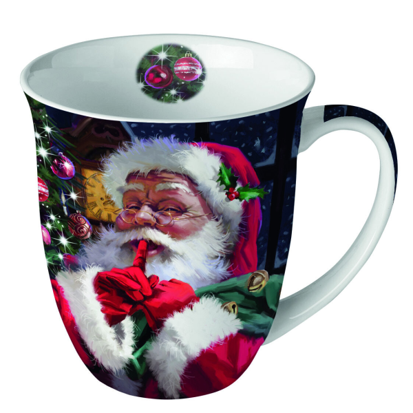 Santa Hush Christmas Mug