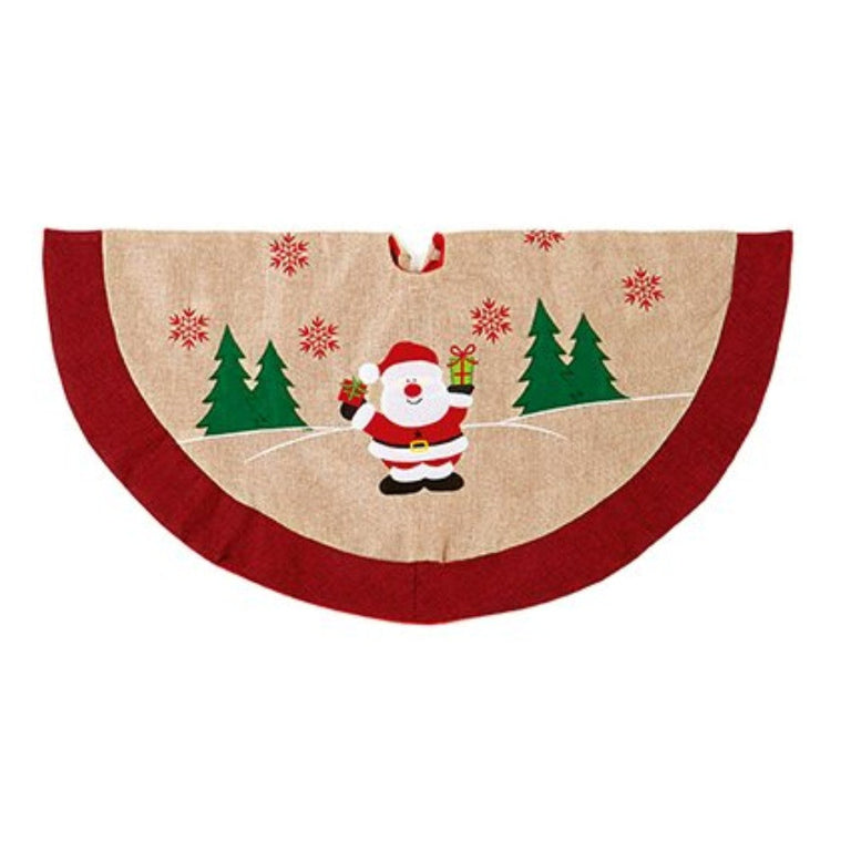 Santa Jute Christmas Tree Skirt