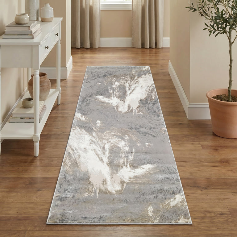 Concept Looms Santa Monica Rug SMC101 Grey Beige Runner