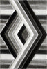 Saturn Geometric Rug - Black Grey picture of the rug design