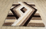 Saturn Geometric Rug - Beige Brown picture on the floor