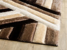 Saturn Geometric Rug - Beige Brown picture of the corner of the rug