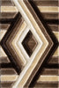 Saturn Geometric Rug - Beige Brown picture of the rug design