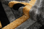Saturn Geometric Rug - Grey Gold picture of the color palet