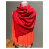 "Cashmere Scarf in Red and Grey for Stylish Women"
