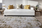 Power Loomed Moss Green Rug - Arielle, 50% Polyester.