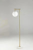 Scatterbox Boden Floor Lamp Gold, brass-toned metal with an opal glass globe