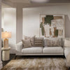 Scatterbox Elson Rug Green / Gold picture of the rug in a room setting