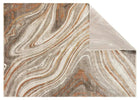 Scatterbox Kenzo Rug Cognac picture of the folded corner and backing