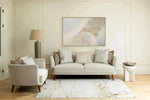 Scatterbox Sona Rug Natural / Gold picture of the rug in a room setting