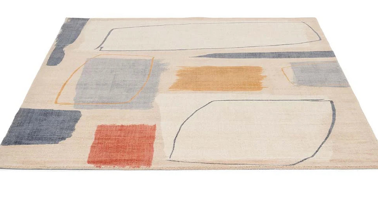 Scion Composition Abstract Rug Amber
