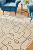 Scion Epsilon Abstract Rug Charcoal lifestyle picture in the living room
