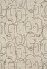 Scion Epsilon Abstract Rug Charcoal abstract wool rug