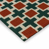 Scion Hatch Geometric Rug Rust hand-tufted rug with a loop pile