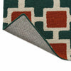 Scion Hatch Geometric Rug Rust with a cotton and latex backing