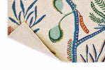Scion Jackfruit and the Beanstalk Floral Rug Chai Sage with a cotton and latex backing