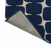 Scion Little Lohko Geometric Rug Indigo with a cotton and latex backing