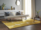 Scion Lohko Geometric Rug Honey lifestyle pictyure in the living room