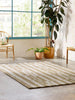 Scion Lohko Stripe Bohemian Rug Pebble lifestyle picture in the living room