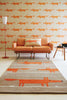 Scion Mr Fox Bohemian Rug Cinnamon lifestyle picture in the living room