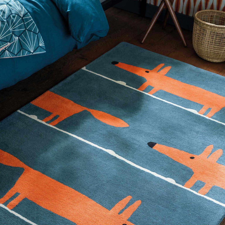Scion Mr Fox Bohemian Rug Denim