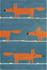 Scion Mr Fox Bohemian Rug Denim bohemian wool rug