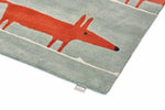 Scion Mr Fox Bohemian Rug Mint Poppy hand-tufted rug with a cut pile