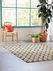 Scion Ribbon Bohemian Rug Charcoal lifestyle picture in the living room