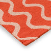 Scion Ribbon Bohemian Rug Coral hand-tufted rug with a loop pile