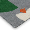 Scion Rosehip Outdoor Rug Blue hand-tufted rug with a loop pile