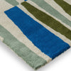 Scion Saku Geometric Rug Olive hand-tufted rug with a cut pile