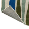 Scion Saku Geometric Rug Olive with a cotton and latex backing